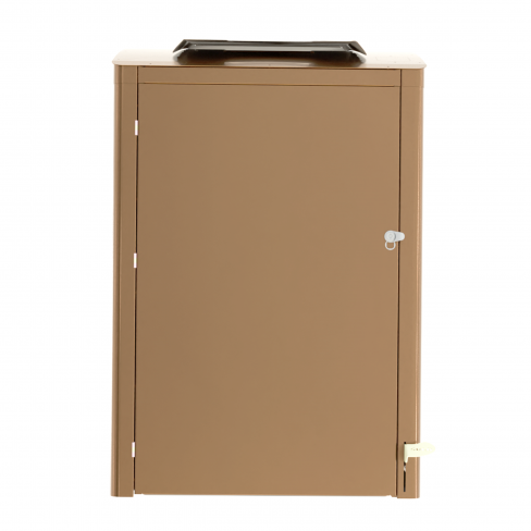 Abri bac Vertigo RAL 8025 livré installé