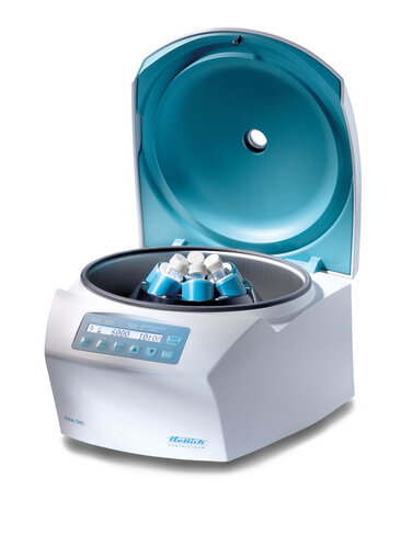 Petite centrifugeuse de paillasse EBA 280-max 6 000 tr/min capacité max de 300 ml (rotor angulaire).