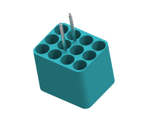 Portoir pour 12 tubes de 12 x 60mm pour nacelle 1366