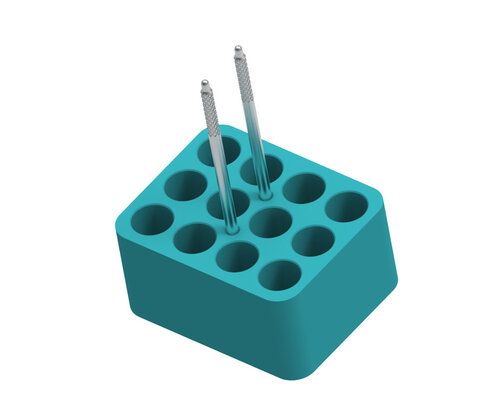 Portoir pour 12 tubes de 10 x 60mm pour nacelle 1366 et 1427