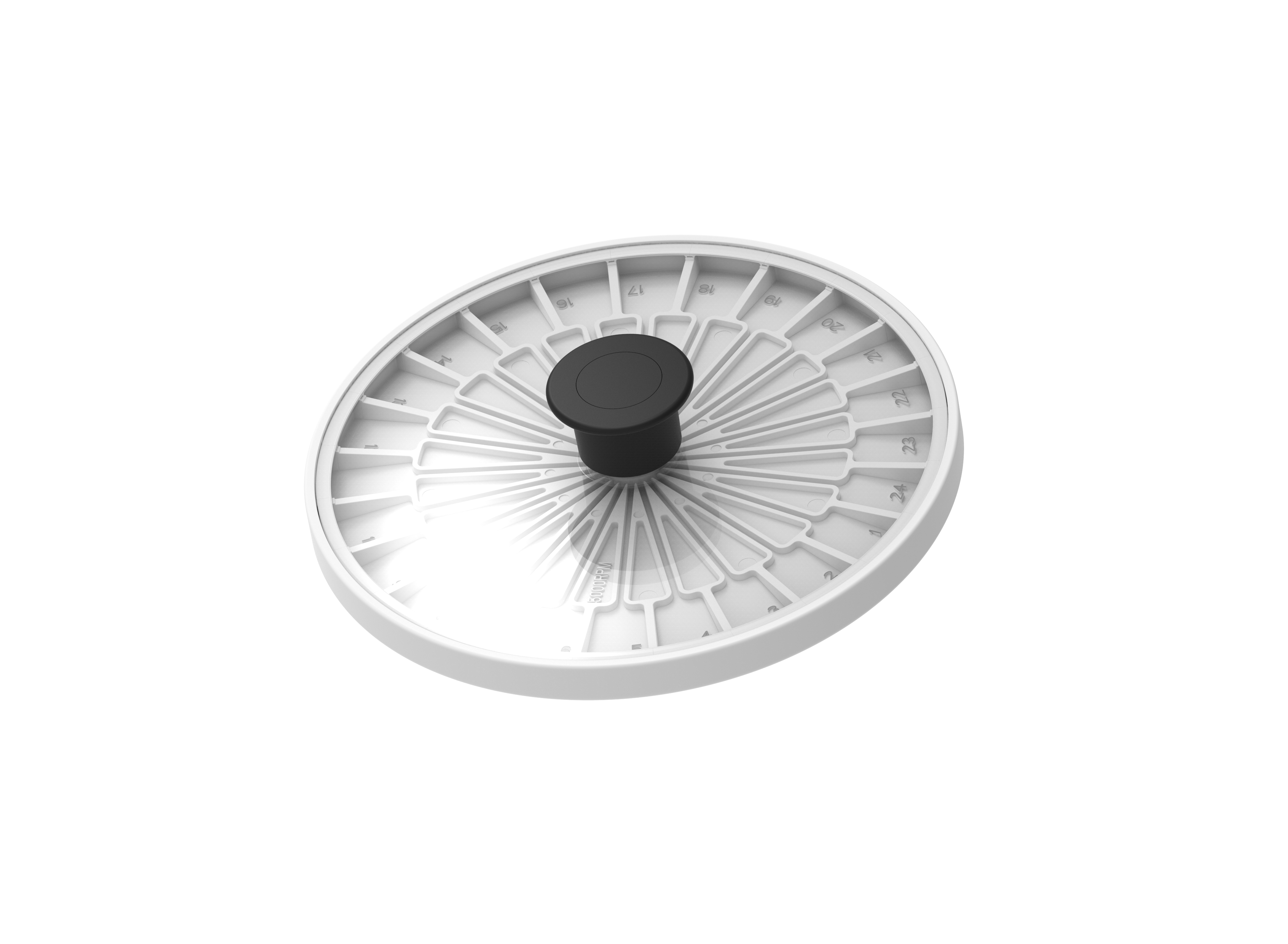 Rotor pour 24 capillaires pour Universal 320/320 R couvercle avec abaque de lecture. 15000 tr/min max