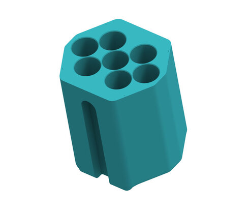 Nacelle pour 7 tubes de prélèvements de 13 x 75mm pour rotor 1624