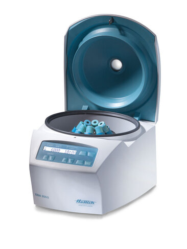 Petite centrifugeuse de paillasse EBA 200S-max 8 000 tr/min rotor angulaire - capacité max de 120 ml.