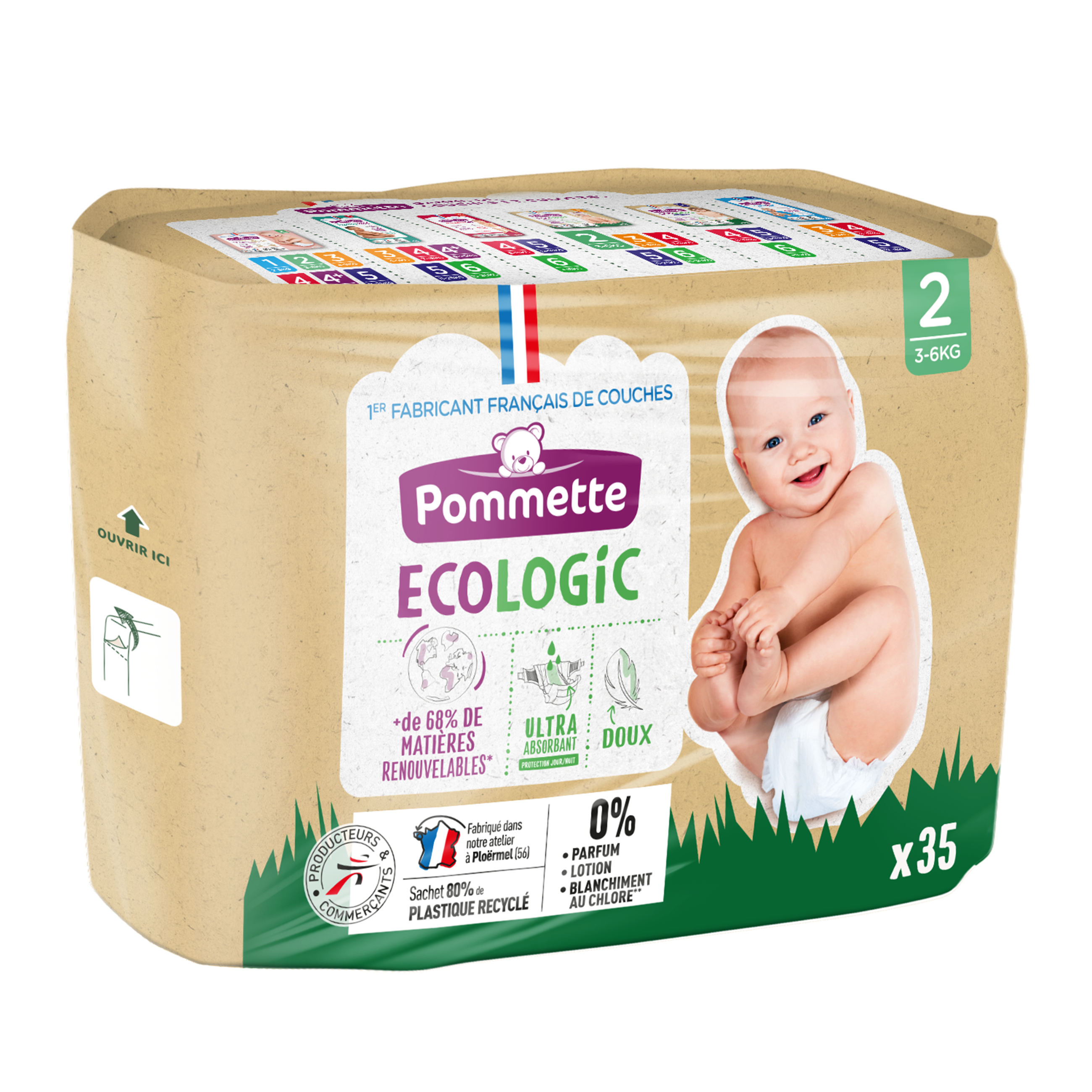 Couche Pommette Ecologic - Taille 2 à 6 au choix
