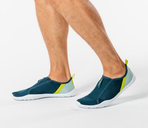 Chaussures aquatiques mixtes à semelle cramponnée - chaussons d'eau extensibles