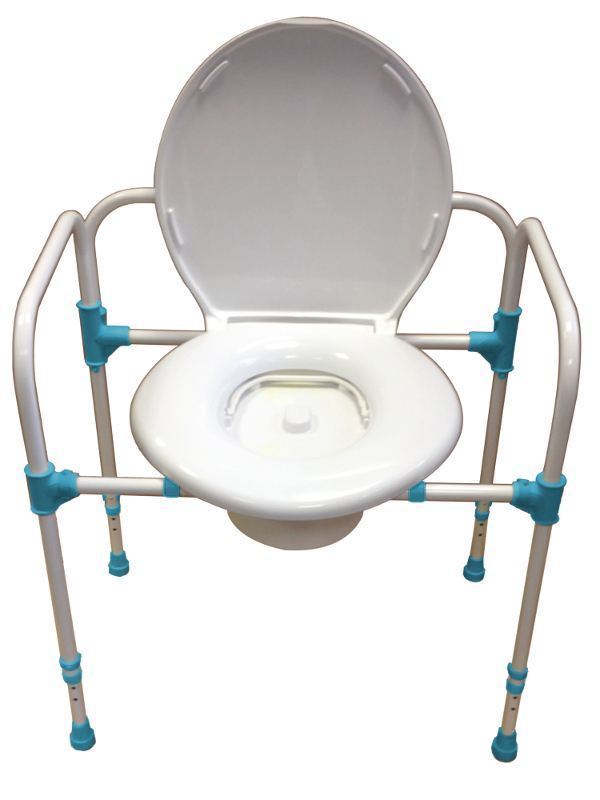 Surélevateur de toilettes XXL Big John - hauteur variable, avec 2 accoudoirs - poids limite 318 kg
