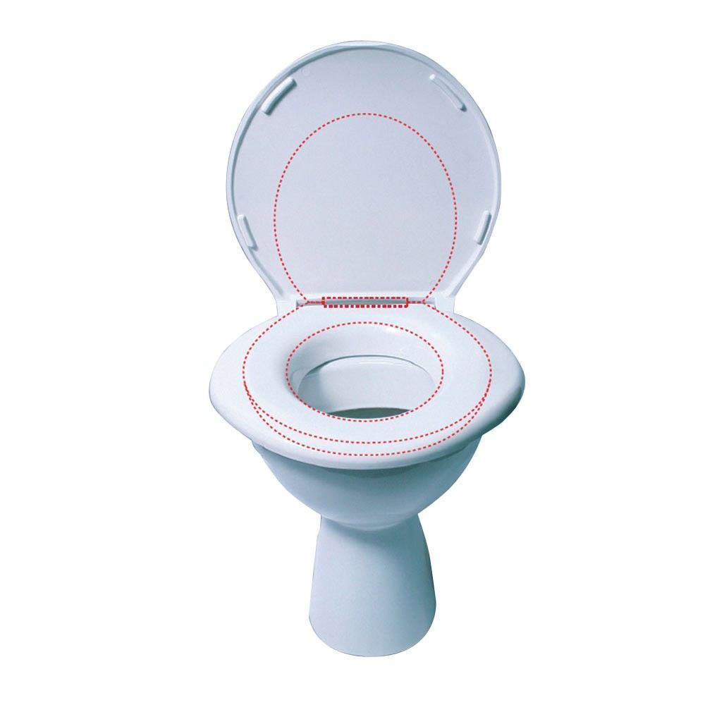 Lunette de toilette Big John - dimension 49 x 49 x 8 cm - blanc