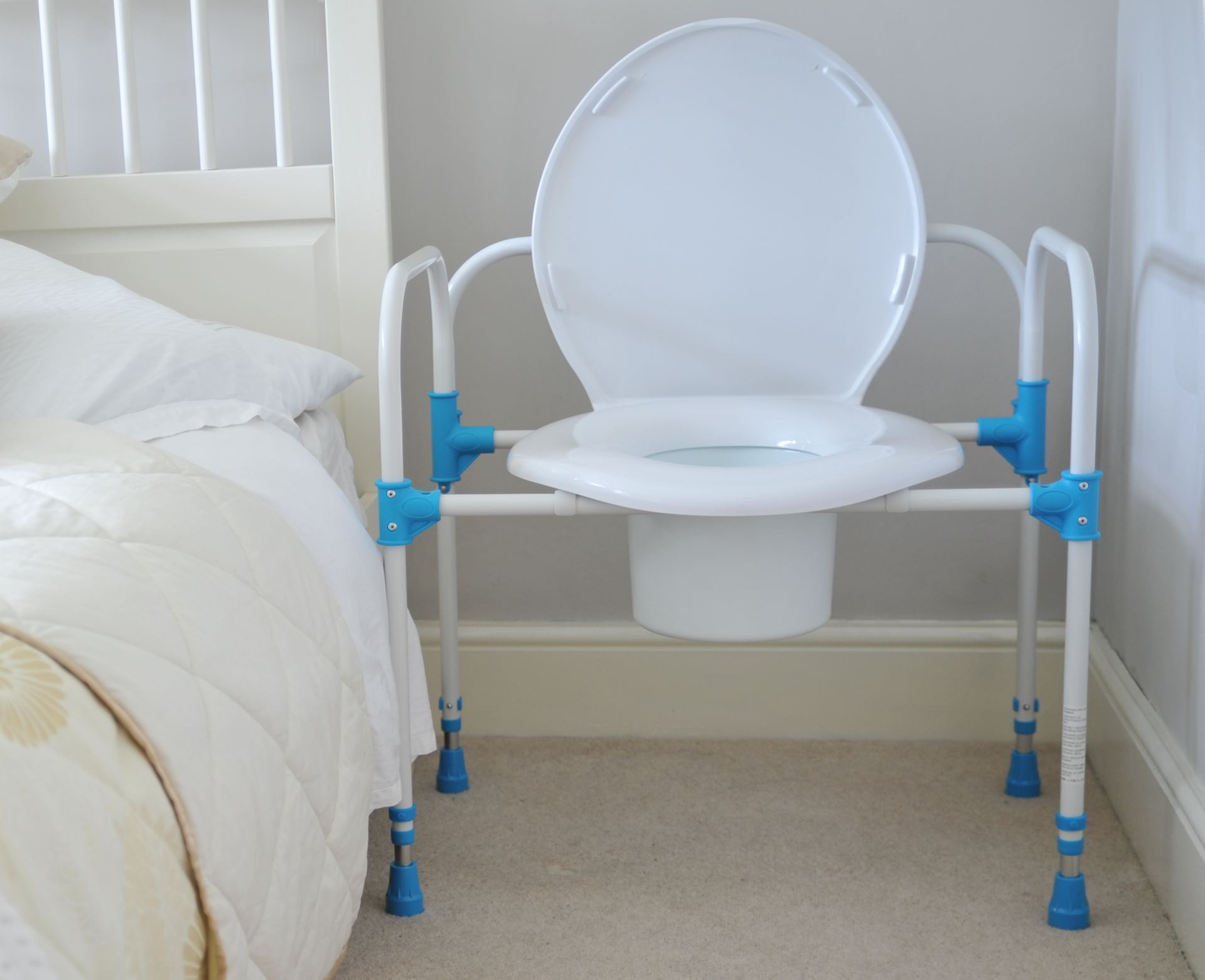 Surélevateur de toilettes XXL Big John - hauteur variable, avec 2 accoudoirs - poids limite 318 kg