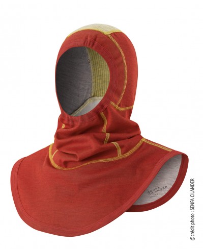 Cagoule filtrante zonale avec insert maille - sapeur-pompier - rouge - barrière de filtration Nanox