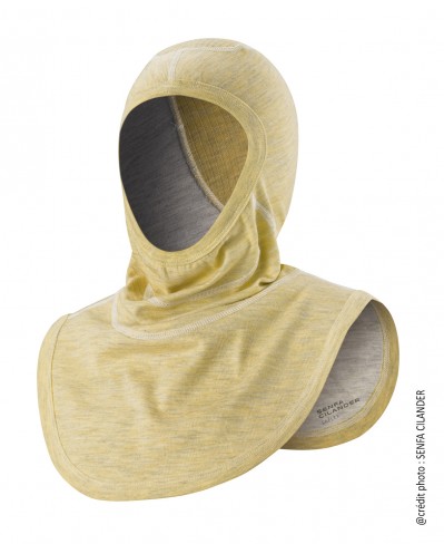Cagoule sapeur-pompier - jaune - couture blanche - rabat élastique - idéale feux urbains et forêts