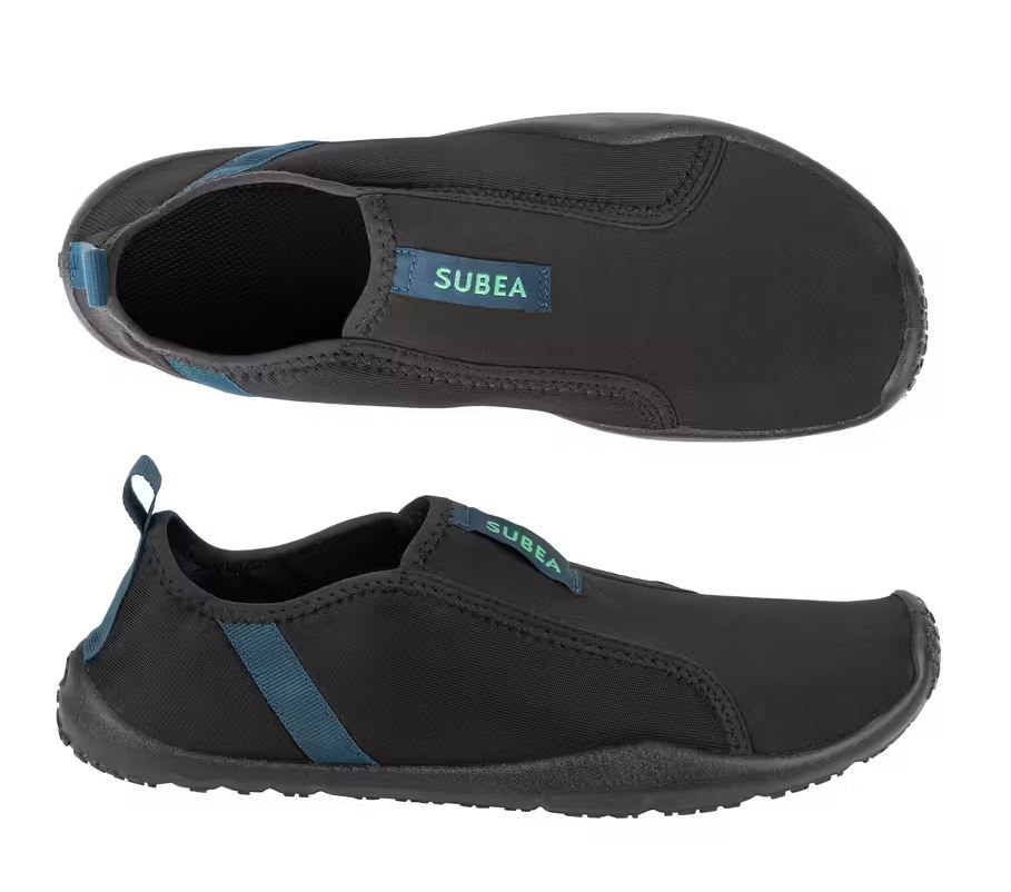 Chaussures aquatiques mixtes à semelle cramponnée - chaussons d'eau extensibles