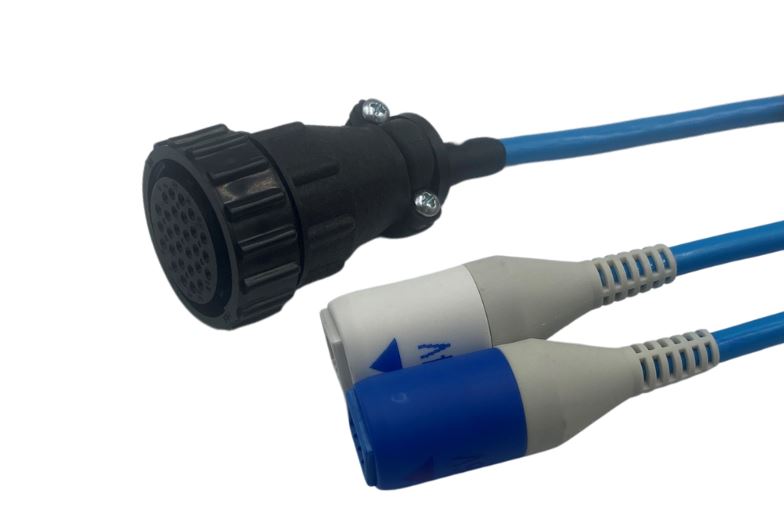 Câble ECG de raccordement Claravue - 4m - compatible GE - 4 et 6 voies -1 sachet de 1 câble