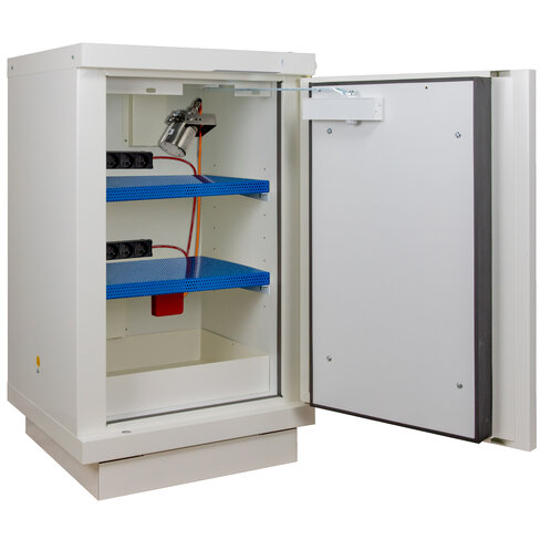 Armoire 90 Minutes 1 Porte Comptoir, 2 étagères 2 Racks , 1 Extincteur Et 1 Bac