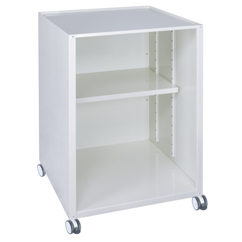 Meuble de support sur roulette (avec freins) + tablette rangement 600 mm