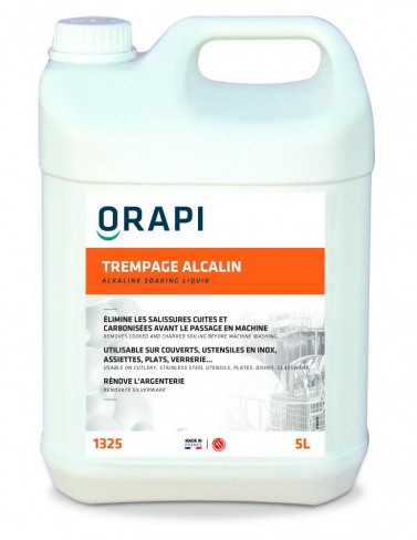 Liquide de trempage Orapi alcalin - pour vaisselle avant lavage machine - 2 bidons de 5 l