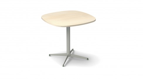 Table carrée angles arrondis Tamaris - 100 x 100 cm - piétement croix époxy - stratifié