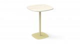 Mange-debout carré angles arrondis Tamaris - 80 x 80 cm - h. 105 cm - piétement sur socle carré - stratifié