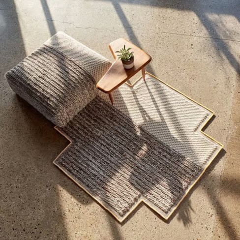 Pouf Square - 90 x 90 cm - 100 % laine