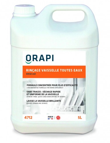 Liquide rinçage vaisselle 2 bidons de 5 l