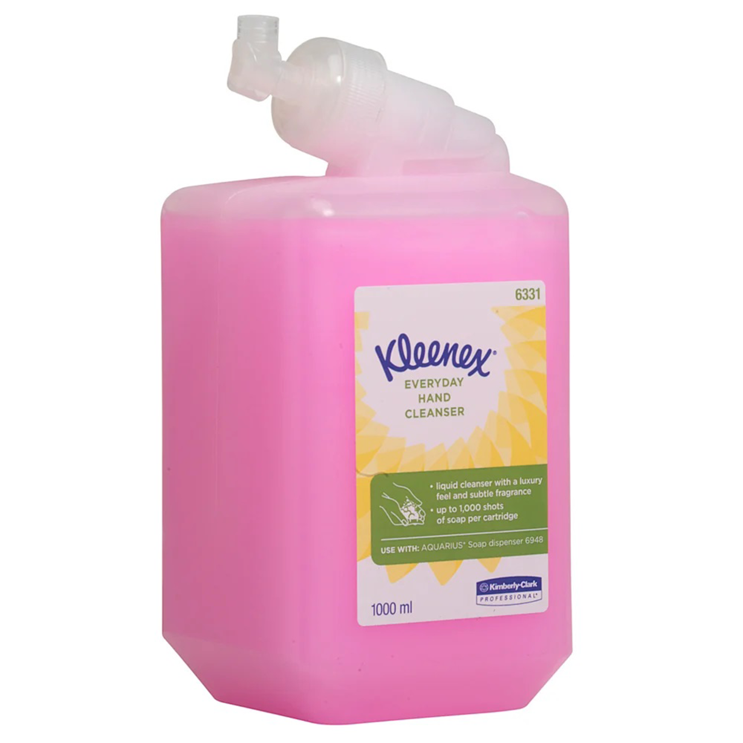 Crème lavante rose usage courant Kleenex - carton de 6 x 1 l