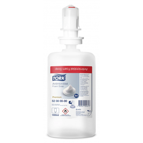 Savon mousse antimicrobien - S4 Tork - carton de 6 x 1 l