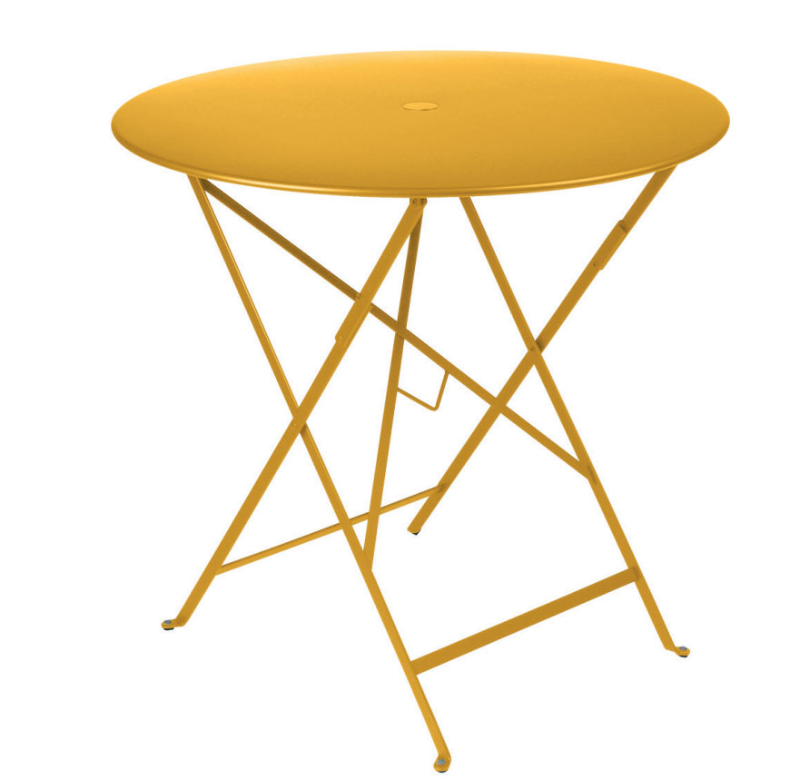 Table Bistro Ø 77 cm avec 2 chaises pliantes