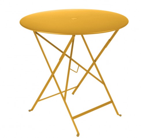 Table Bistro Ø 77 cm avec 2 chaises pliantes