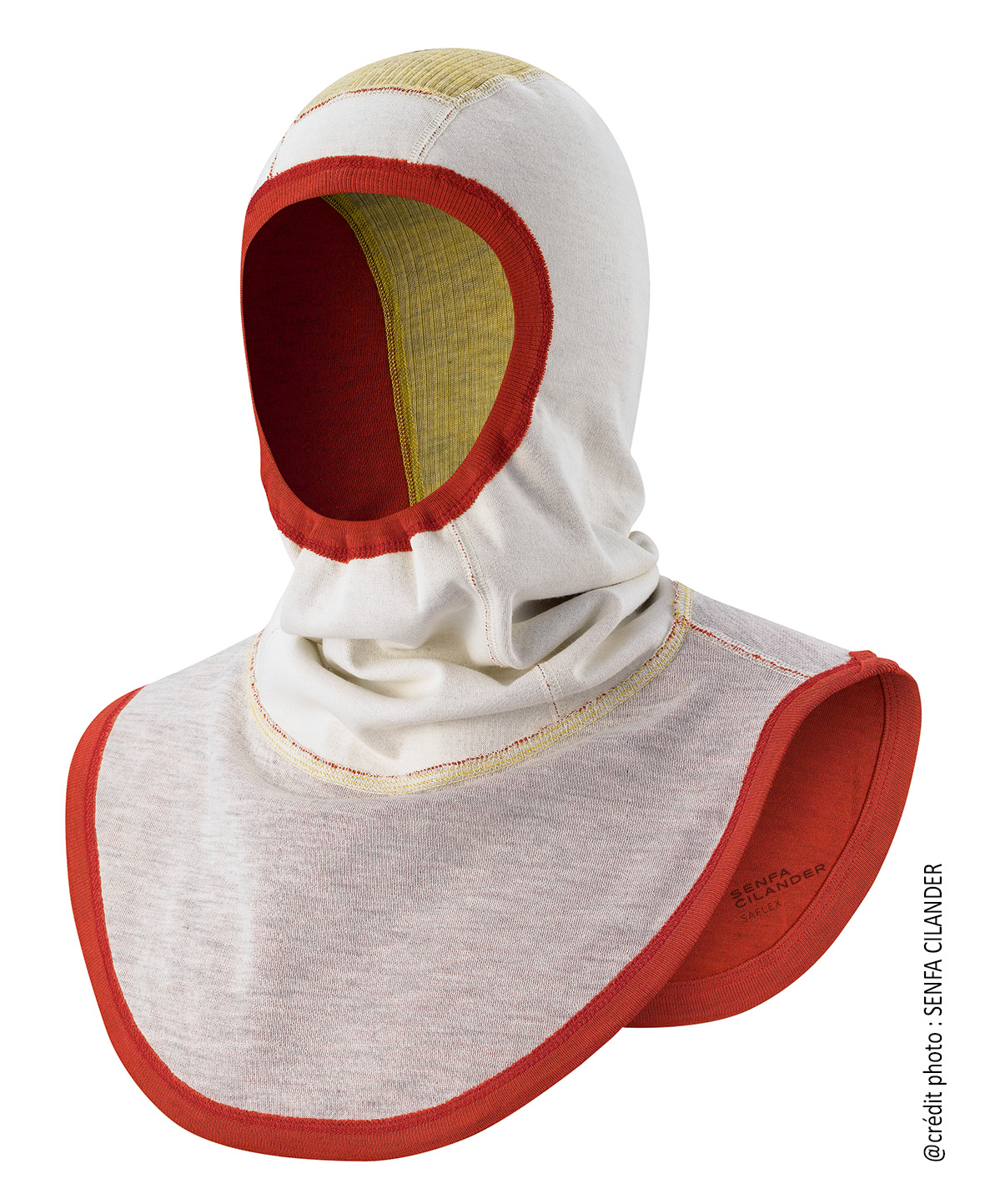 Cagoule filtrante intégrale avec insert maille - sapeur-pompier - rouge - barrière de filtration Nanox