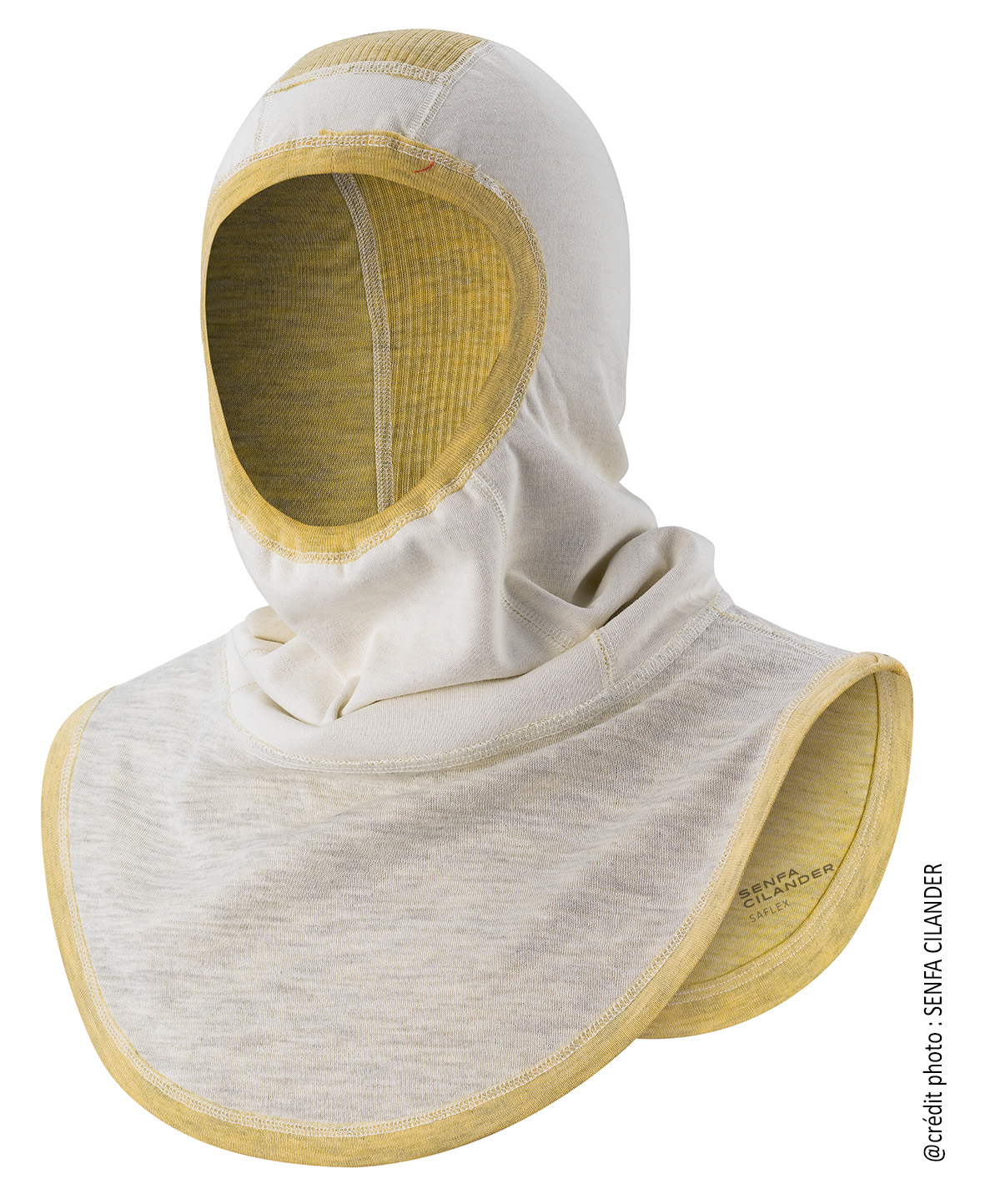 Cagoule filtrante intégrale avec insert maille - sapeur-pompier - jaune - barrière de filtration Nanox