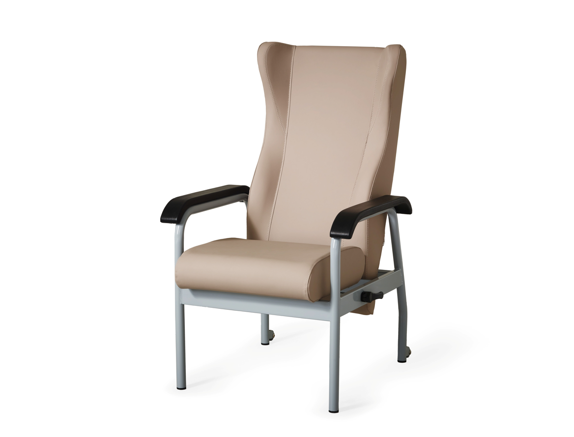 Fauteuil Relo - dossier inclinable - accoudoirs fixes PU - structure et accoudoirs métal époxy