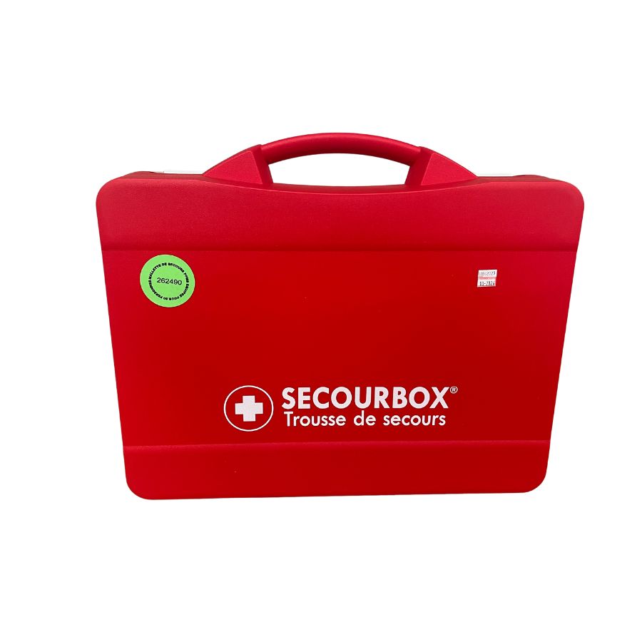 Mallette de secours rigide équipée - PPMS - 50 personnes - rouge