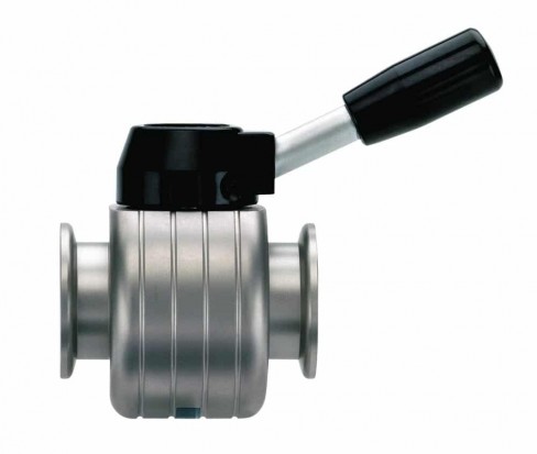 Vanne de vide papillon VS25 inox pour pompe RZ9