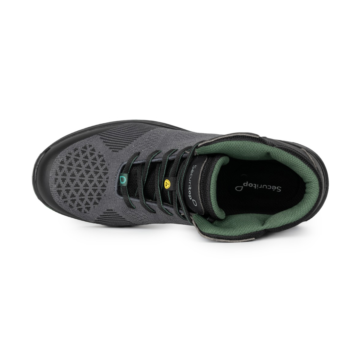 Chaussure haute Spine S1PS - France Sécurité - tige tricotée et microfibre - gris - taille au choix