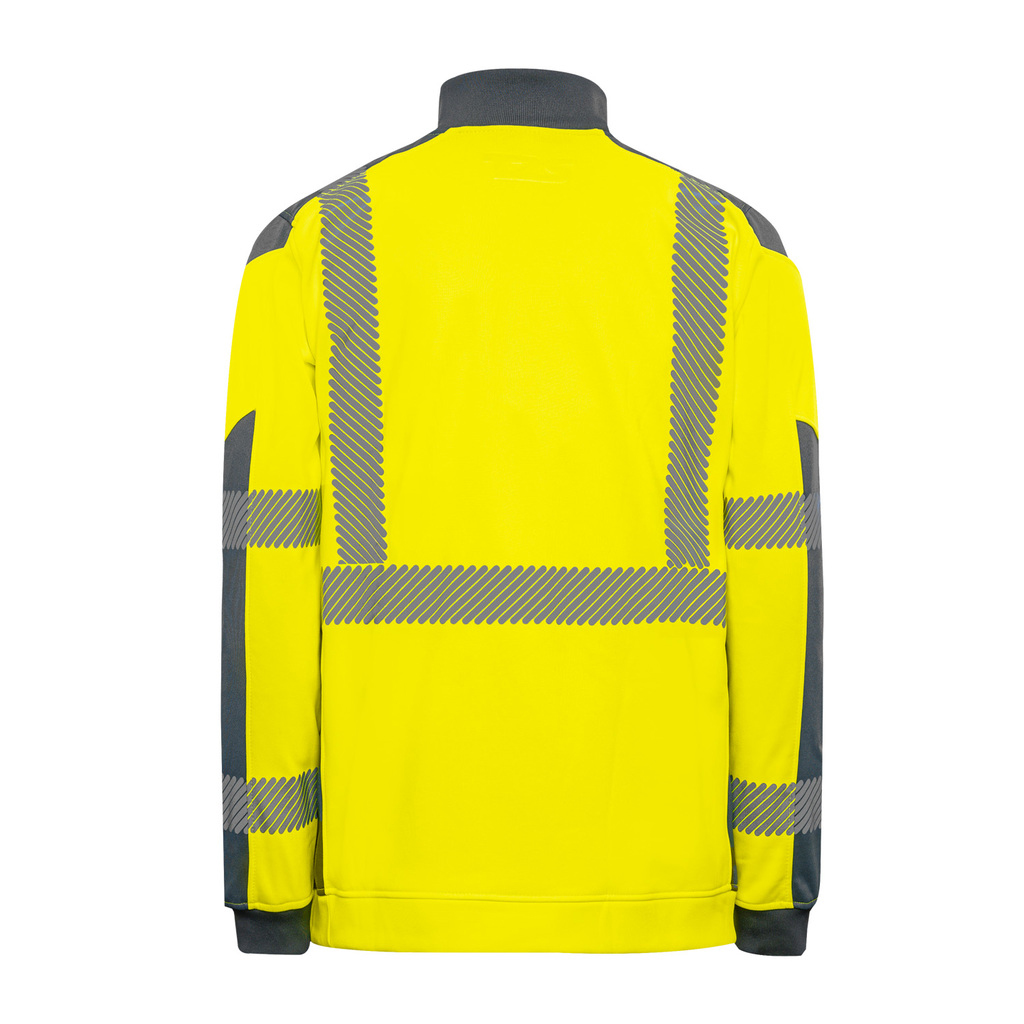 Sweat-shirt haute visibilité Darwin Recycle - T2S - jaune fluo/gris - taille S