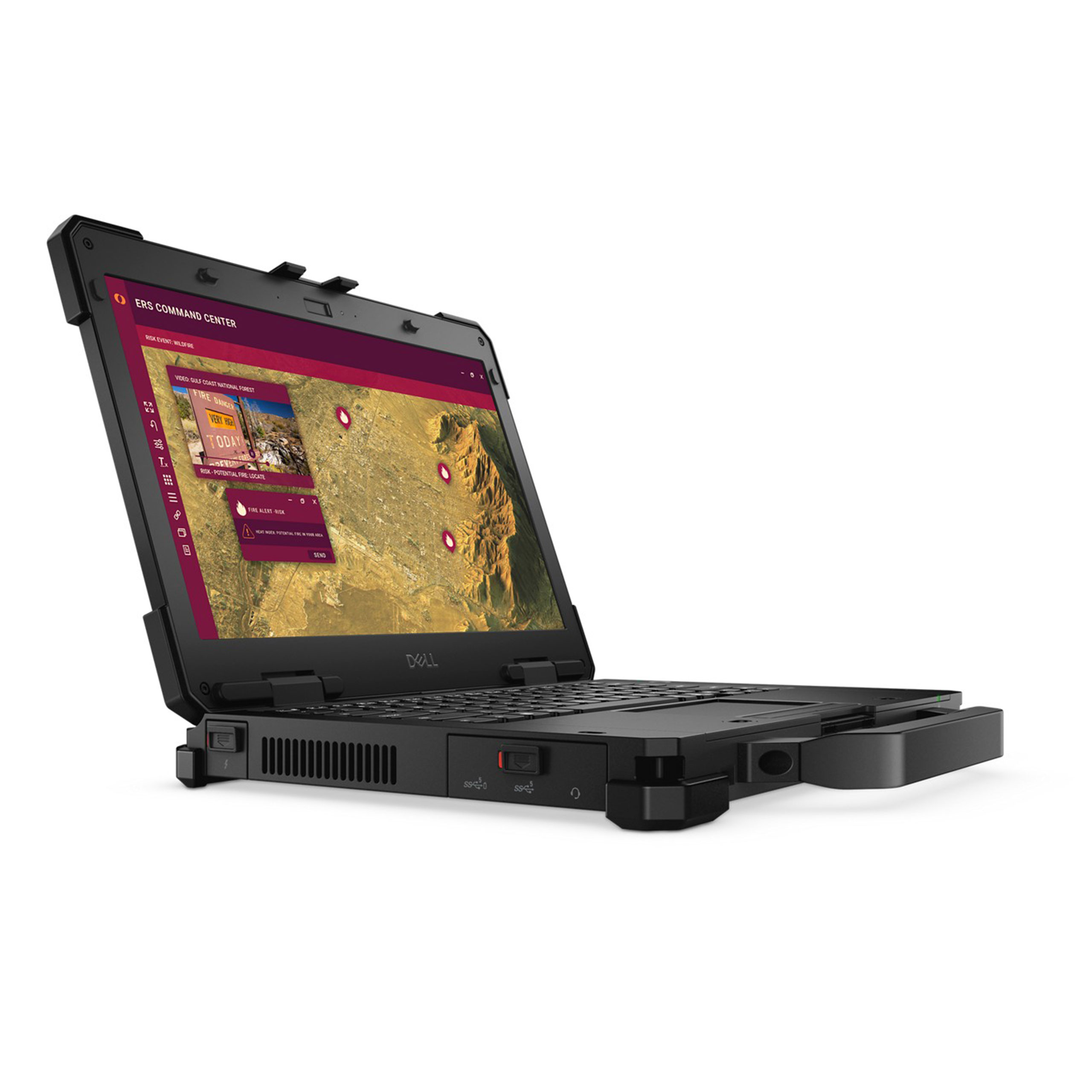 PC portable Dell Pro Rugged 13 - 13'' Ultra 5 135U - 16 Go - 256 Go - Windows 11 Pro - avec chargeur
