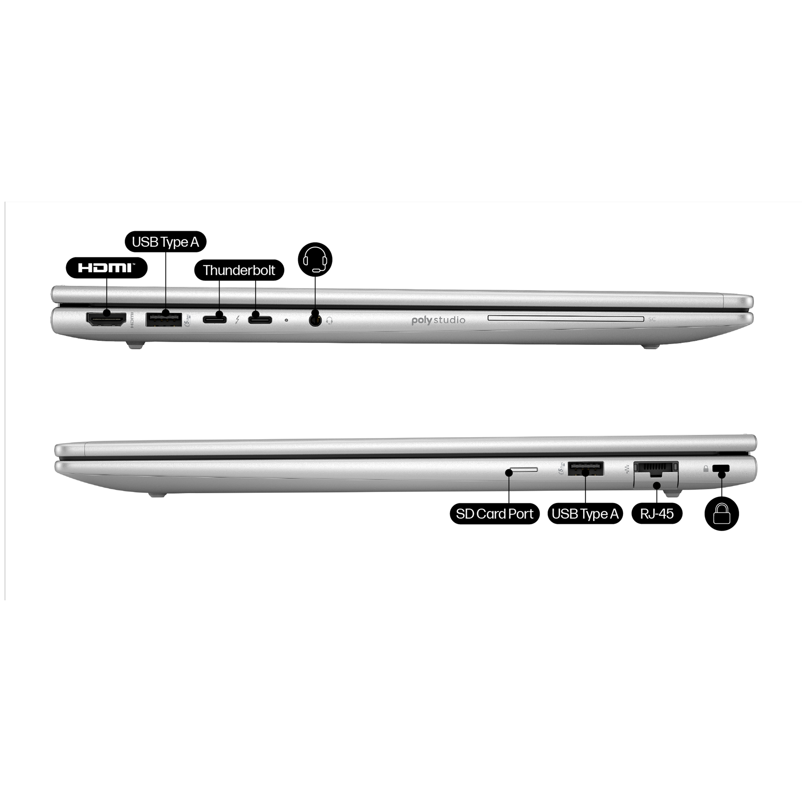 PC portable HP EliteBook 6 G1iR 16 - 16'' Core 3-100U - 8 Go - 256 Go SSD - Win 11 Pro - avec chargeur