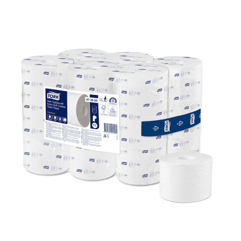 Papier hygénique en rouleau sans mandrin Optiserve extra doux T7 - Blanc - 3 plis - 550 feuilles - Ecolabel -