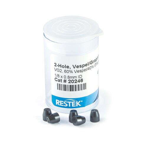 Ferrule 1/8p à deux trous en graphiteD int 0,8 mm x 5