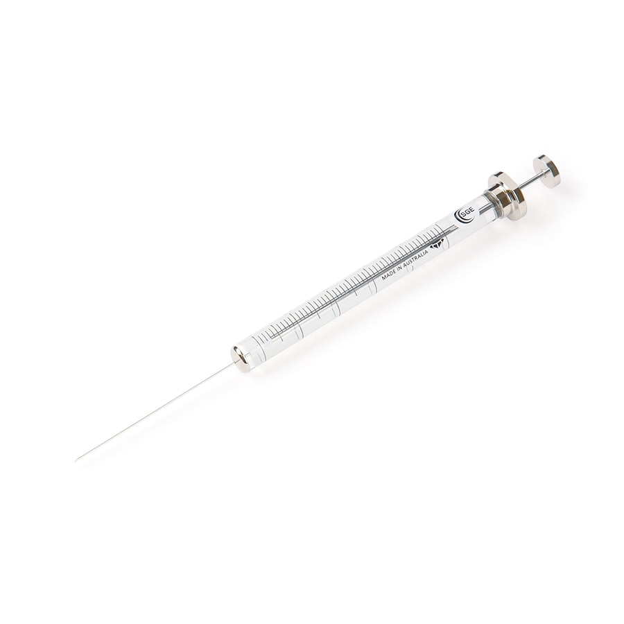 Seringue sge de 100 µl étanche au gaz avec embout en téflon aiguille fixe de 50 mm calibre 25 pointe 2