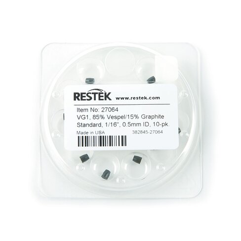 Ferrule compactes 1/16'' en Vespel (85%)/Graphite (15%), DI 0.8mm x 10