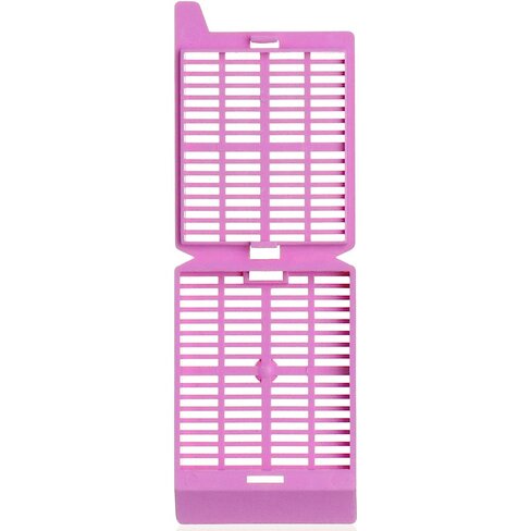Cassette d'inclusion mauve EM102 pour tissus , monobloc, scotchées en ligne x 2000