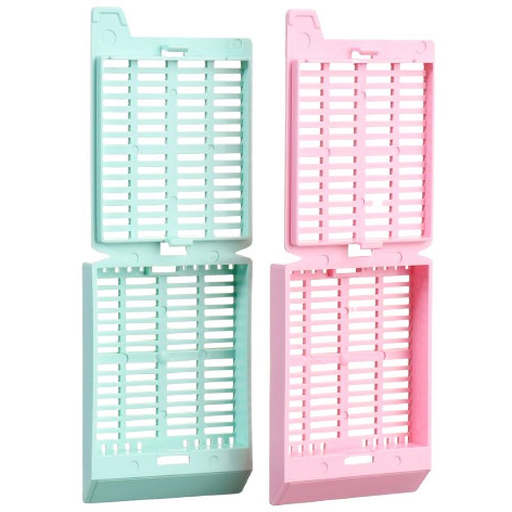 Cassette d'inclusion rose EM117 pour tissus , monobloc à fentes, en vrac x 2000