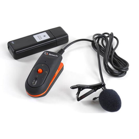 Microphone sans fil cravate Speechi pour écrans interactifs - portée 15 m