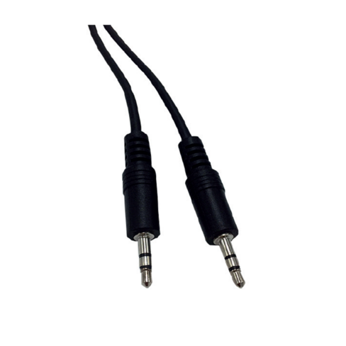 Câble audio jack 3,5 mm mâle/mâle - blindé - l. 2,5 m