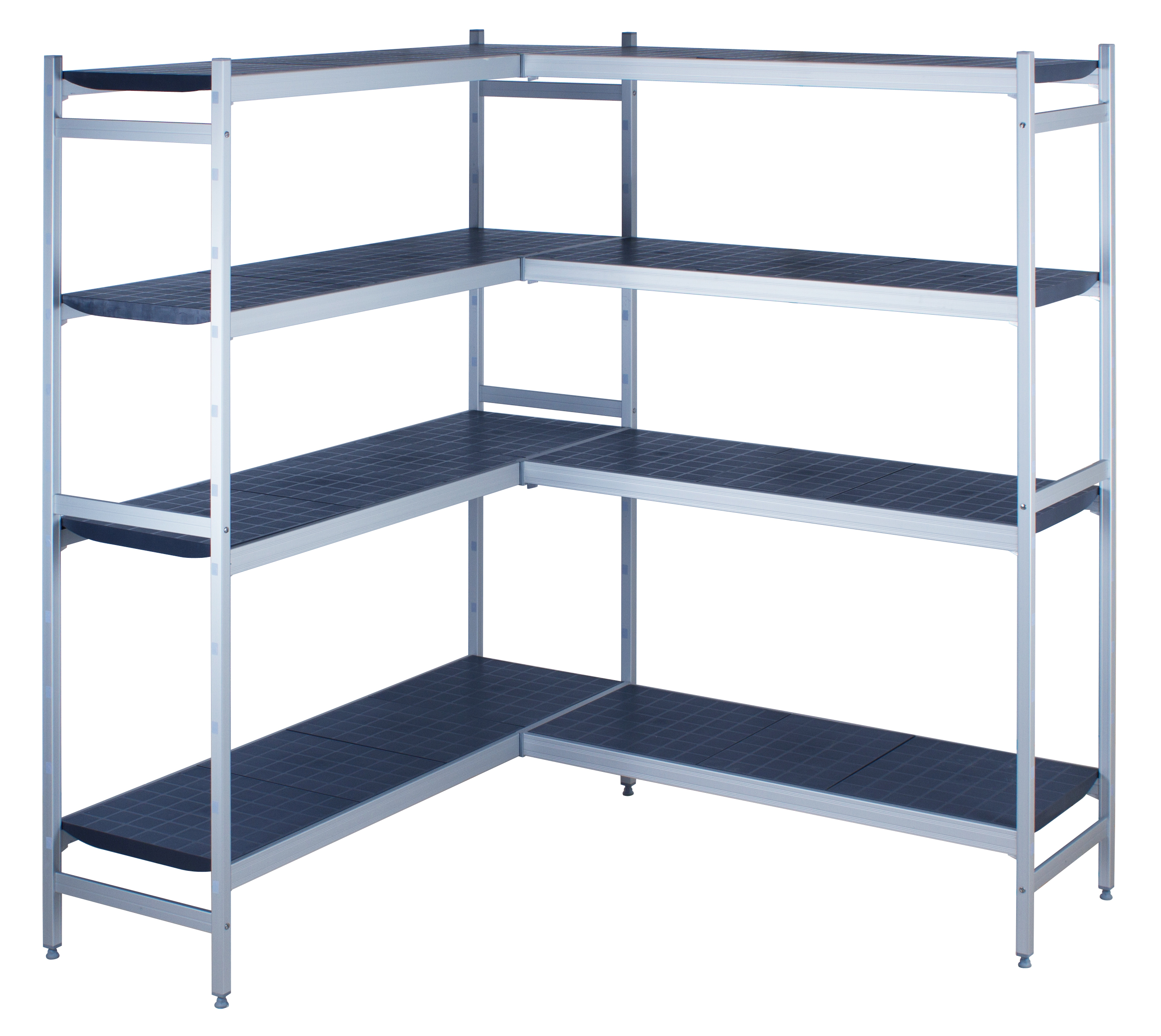 Rayonnage à clayettes Fermod 6622 - élément départ - 4 tablettes - l. 1500 x h. 1800 x pr. 460 mm - polymère plein