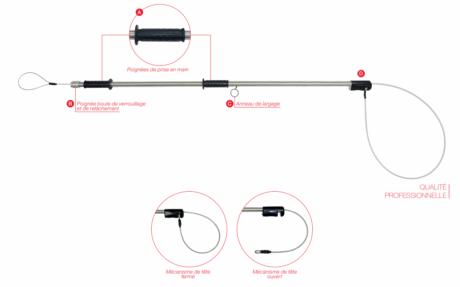 Lasso pour chien à corde 120cm