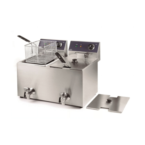 Friteuse électrique 2 x 8 l - inox