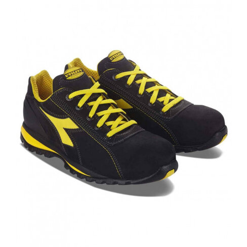 Chaussure basse Glove S3S FO HRO - Diadora Sport - cuir bovin nubuck - noir - taille au choix