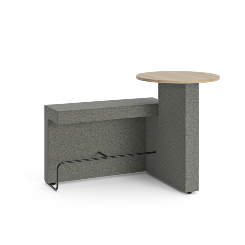 1 module assise haute et 1 table haute Border - table à gauche - repose pied noir