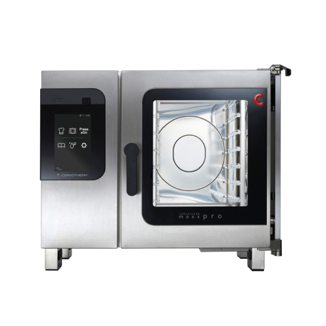 Four mixte hybride électrique - 7 niveaux GN1/1 porte escamotable + nettoyage automatique